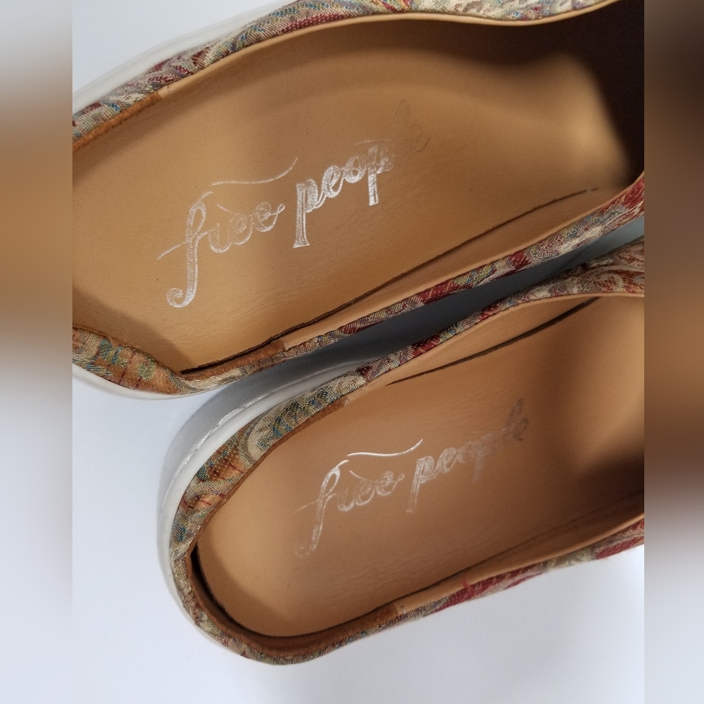 Free People Wynwood Autumn Paisley Print Platform Slip On Sneaker 39 - Picture 6 of 12